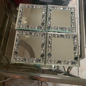 4 glass coasters